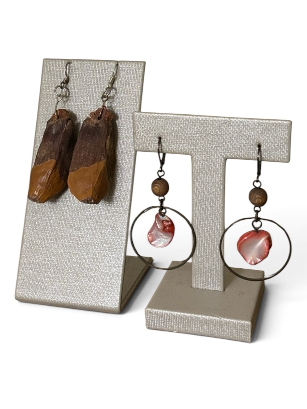 Set/2 Shell Beaded Handmade Earrings